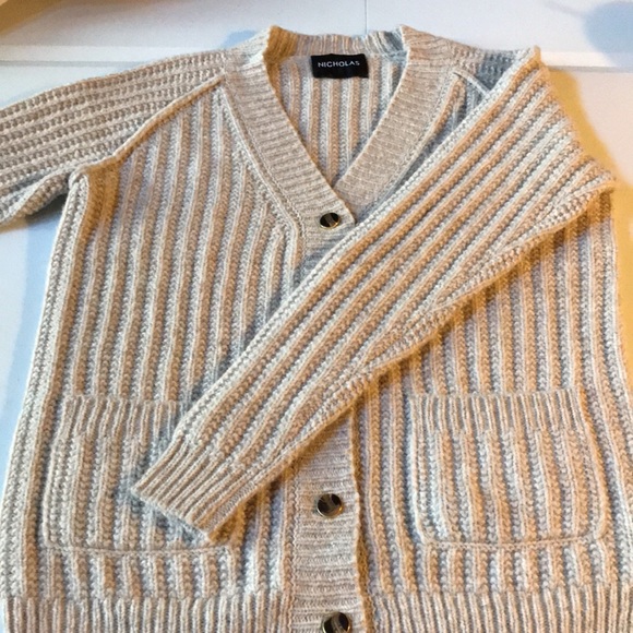 NICHOLAS Chunky Knit Alpaca Sweater Cardigan - Picture 10 of 14